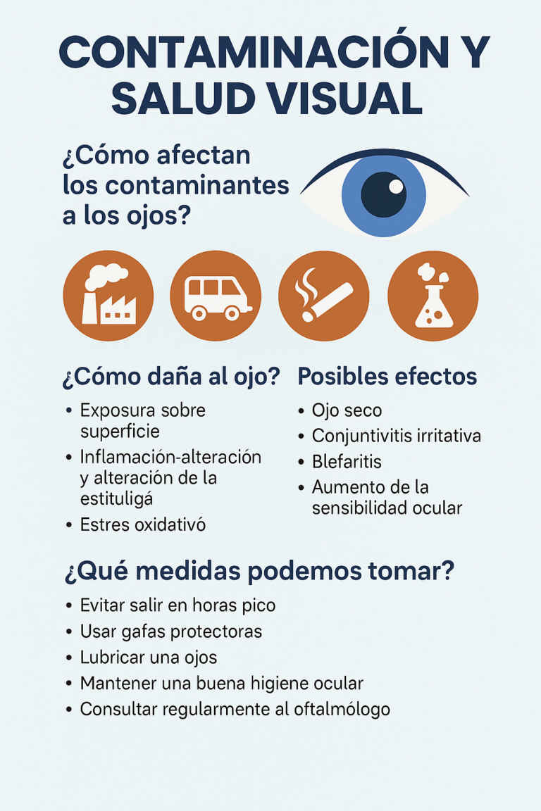 contaminación y salud visual