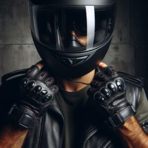 una persona usando un casco de motorista con pantalla | Oftalmoceuta - Centro de Ojos de Ceuta · Dr. Medín filename sep oftalmoceuta
