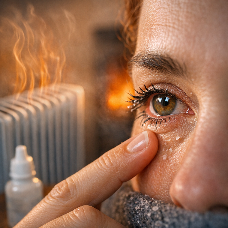 calefacción y salud ocular