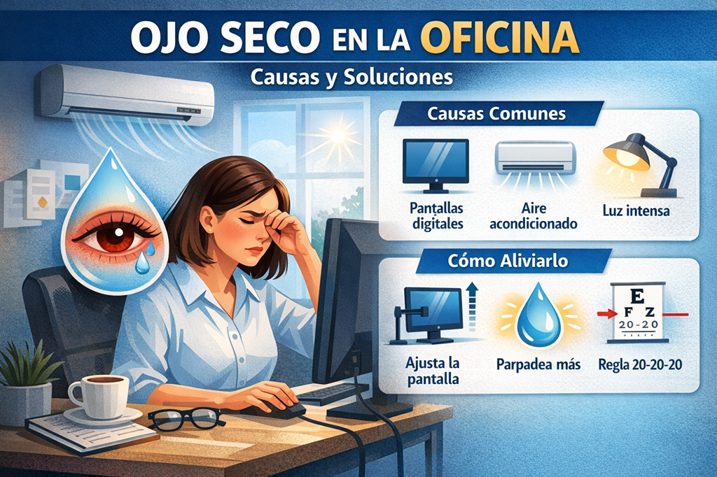 ojo seco en la oficina – causas y consejos para mejorar el confort visua