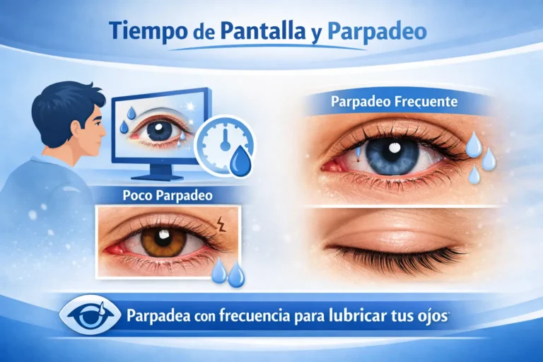 tiempo de pantalla y parpadeo