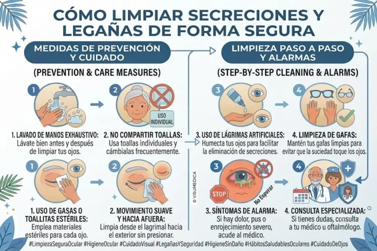 Cómo limpiar secreciones y legañas de forma segura