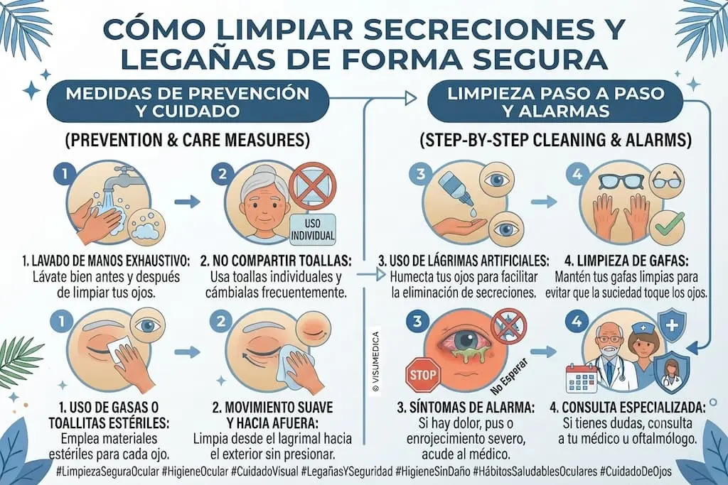 Cómo limpiar secreciones y legañas de forma segura | Oftalmoceuta - Centro de Ojos de Ceuta · Dr. Medín filename sep oftalmoceuta