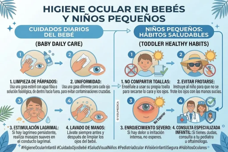 Higiene ocular en bebés y niños pequeños