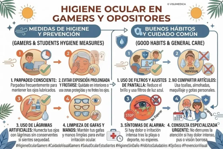 Higiene ocular en gamers y opositores