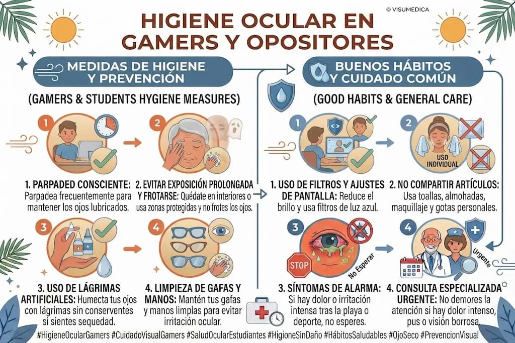 Higiene ocular en gamers y opositores | Oftalmoceuta - Centro de Ojos de Ceuta · Dr. Medín filename sep oftalmoceuta