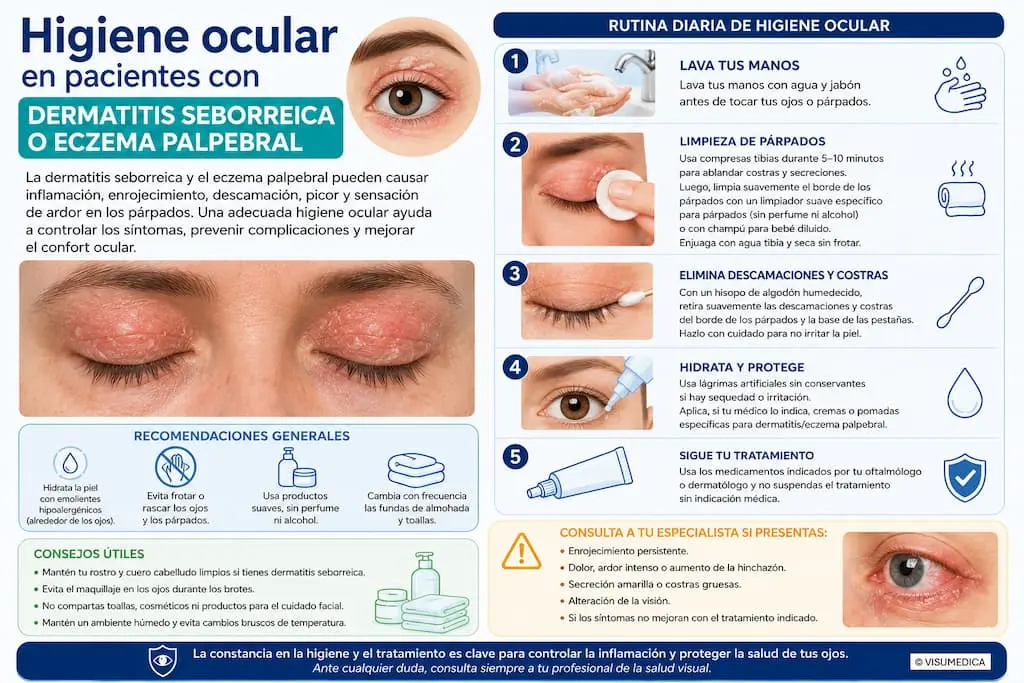 Higiene ocular en pacientes con dermatitis seborreica o eczema palpebral | Oftalmoceuta - Centro de Ojos de Ceuta · Dr. Medín filename sep oftalmoceuta