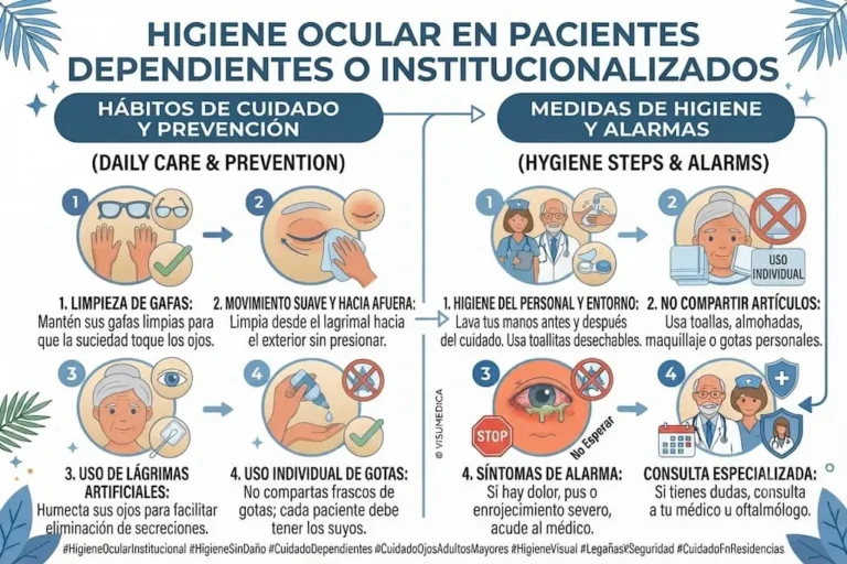 Higiene ocular en pacientes dependientes o institucionalizados