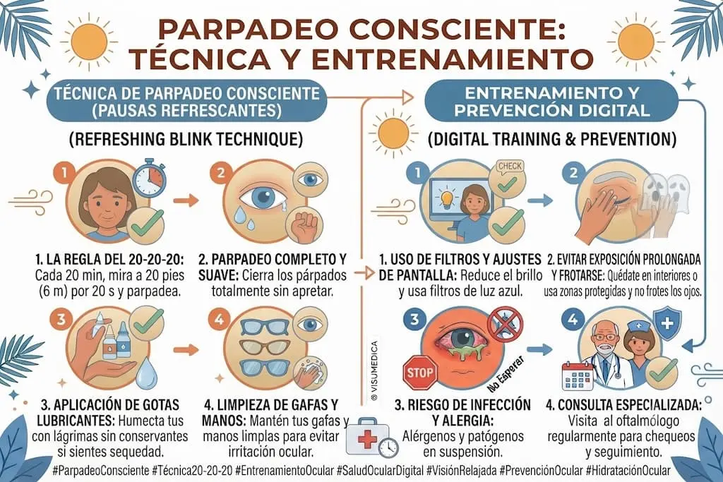 Parpadeo consciente técnica y entrenamiento | Oftalmoceuta - Centro de Ojos de Ceuta · Dr. Medín filename sep oftalmoceuta