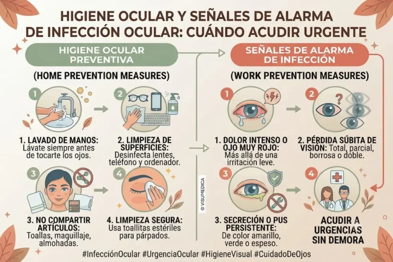 Higiene ocular y Señales de alarma de infección ocular cuándo acudir urgente